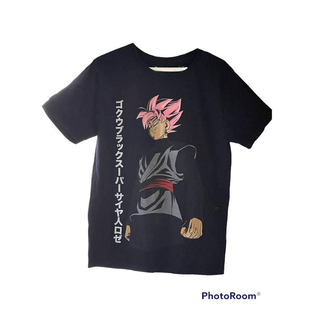 Dragonball Z Super Saiyan Goku-Saiyan Rose Gokou Men's Size S Black T-shirt